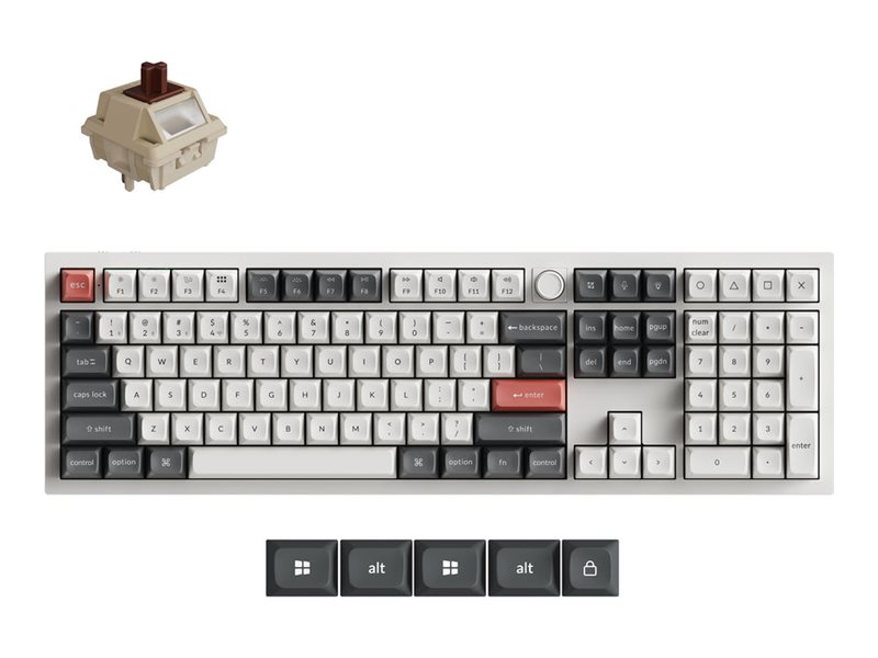 Keychron Q6 Ultra keyboard 100% full size white Input Usage / lifestyle Right-angle 72800