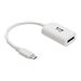Eaton Tripp Lite Series USB C to DisplayPort Adapter Converter 4K White USB Type C to DP, USB-C Thunderbolt 3 Compatible