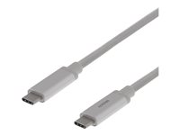 DELTACO USB 3.1 USB Type-C kabel 1m Sølv