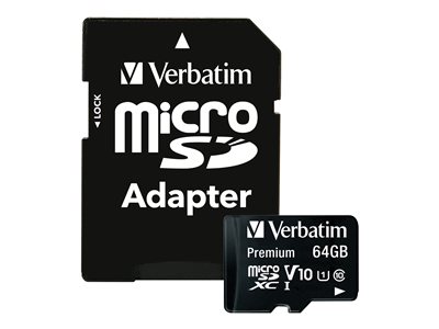 Verbatim Premium Flash memory card (SD adapter included) 64 GB Class 10 mic