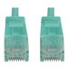 Eaton Tripp Lite Series Cat6a 10G Snagless Molded Slim UTP Ethernet Cable (RJ45 M/M), PoE, Aqua, 6 in. (15 cm)