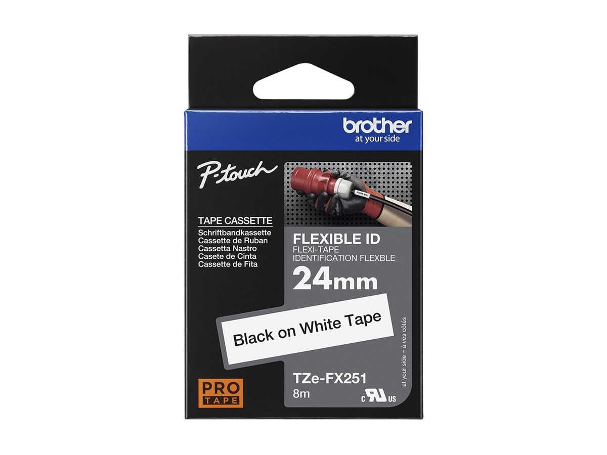 Brother TZe-FX251 flexible ID tape 1 cassette(s) Roll (2.4 cm x 8 Package view Front 80520