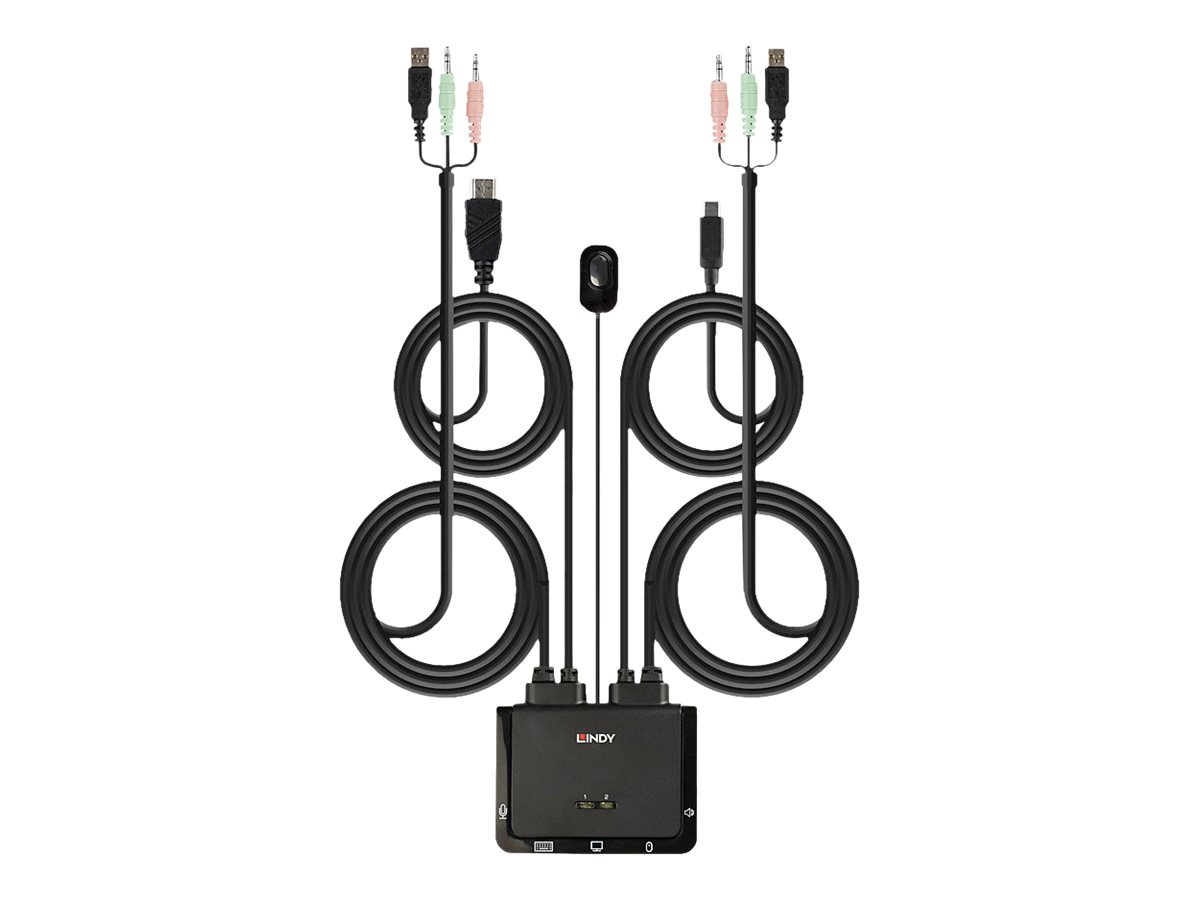 LINDY 2 Port HDMI 18G KVM Switch