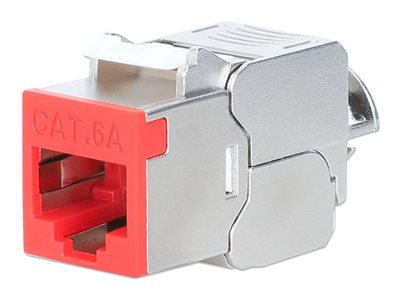 INTELLINET Cat6a 10G STP Keystone-Modul rot