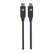 Manhattan USB-C to USB-C Cable, 2m, Male to Male, 480 Mbps (USB 2.0), 5A (super fast charging), Hi-Speed USB, Black, Lifetime Warranty, Polybag