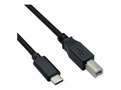 ROLINE USB 2.0 Typ C Kabel C - B 1,8m