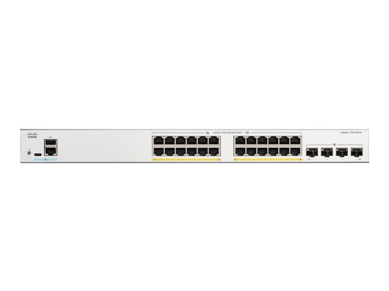 Cisco Catalyst 1300-24P-4G - commutateur - 24 ports - Gr - Montable sur rack