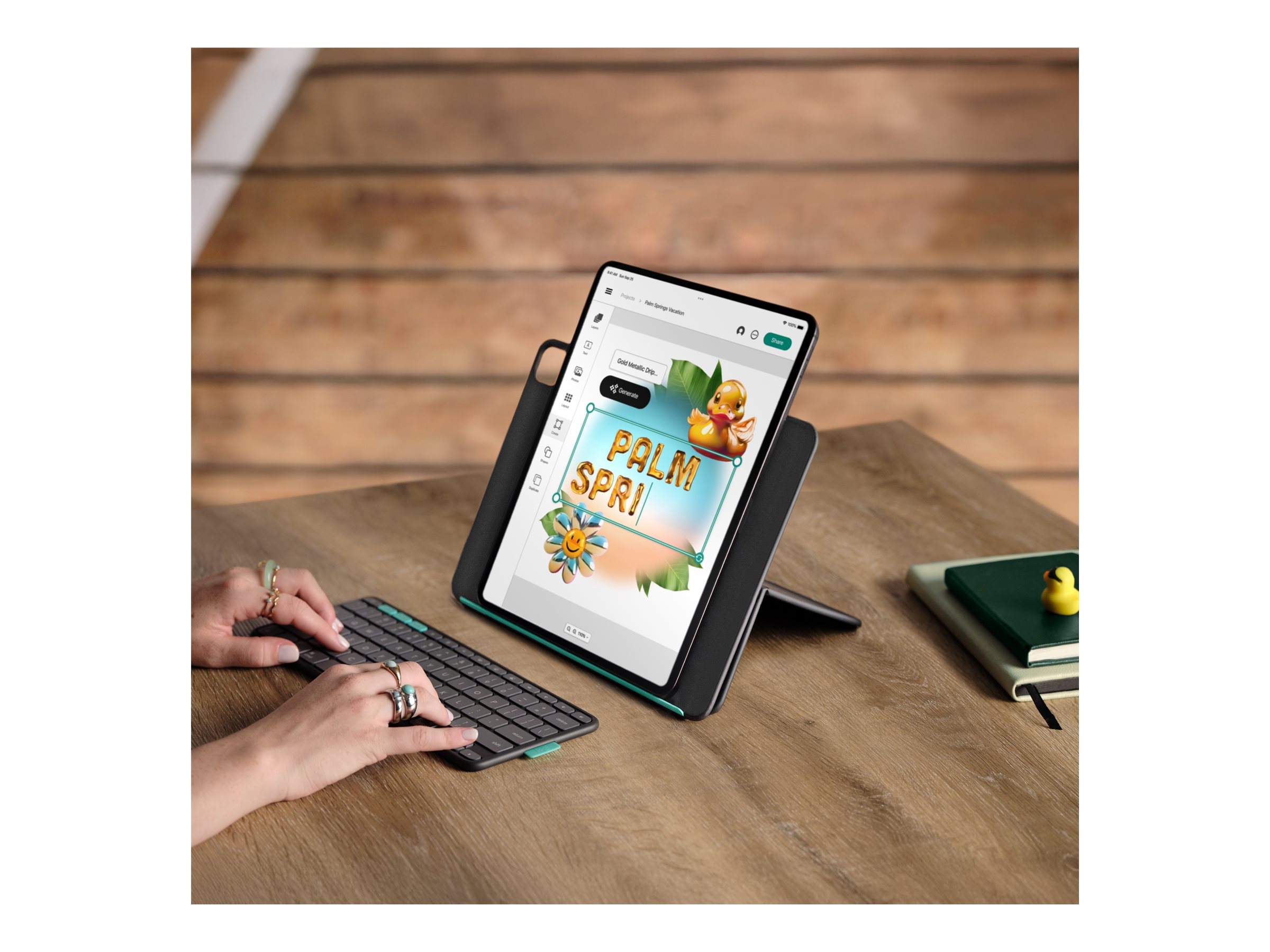 Logitech Flip Folio Keyboard and Folio Case for Apple iPad