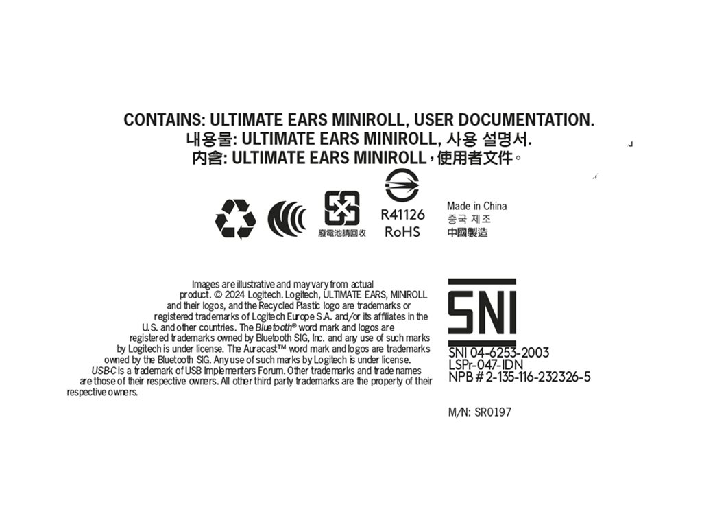 LOGI Ultimate Ears Miniroll Grey