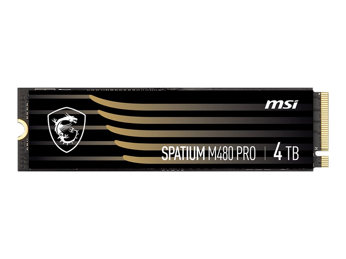 MSI SPATIUM M480 PRO SSD 4 TB PCIe 4.0 x4 Product shot Front 79800