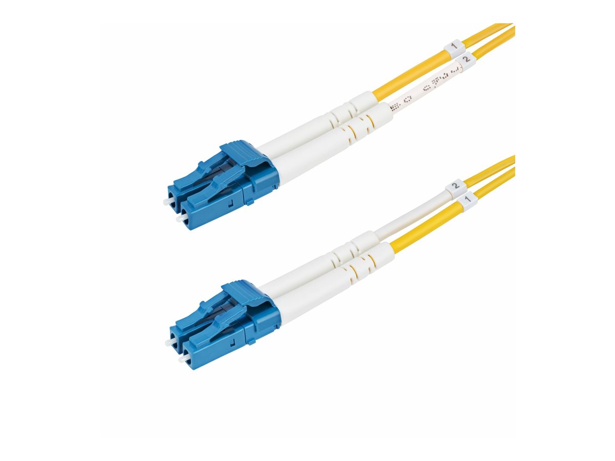StarTech.com 7m (22.9ft) LC to LC (UPC) OS2 Single Mode Duplex Fiber Optic Cable, 9/125µm, Laser Optimized, 10G, Bend Insensitive, Low Insertion Loss - LSZH Fiber Patch Cord (SMDOS2LCLC7M) - patch kabel - 7 m - 7 m - žlutá – foto 2