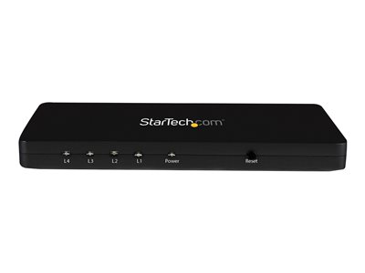 StarTech.com 4K HDMI Splitter - 4k 30Hz - 4 Port - Aluminum - Backward Compatible - HDMI Multi Port - HDMI Hub (ST124HD…