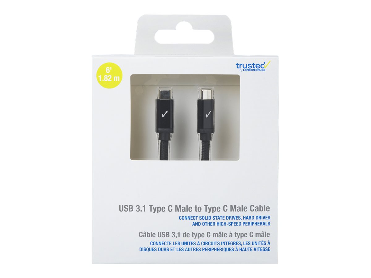 Trusted by London Drugs USB 3.1 Gen 2 Type-C to Type-C Cable - 6ft - GUC31CC-6FT