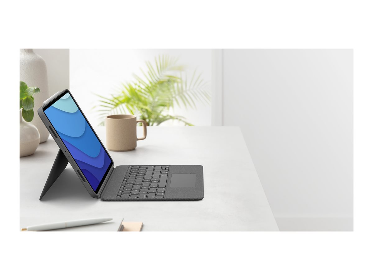Logitech Combo Touch - klávesnice a pouzdro - s trackpad - QWERTY - španělská - oxfordská šedá Vstupní zařízení – foto 11