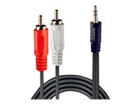 C ble audio Premium 2 x RCA (Cinch) m le vers jack 3,5mm m le, 10m