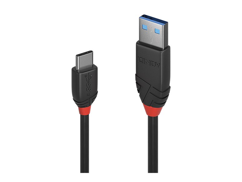 LINDY 1.5m USB 3.1 C/A Cable 3A Black