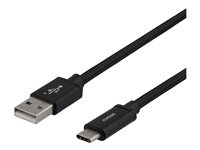 DELTACO USB 2.0 USB Type-C kabel 2m Sort