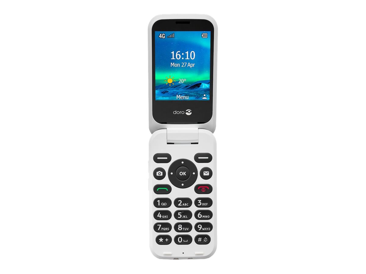 DORO 6820 - 4G Feature Phone - microSD slot - 320 x 240 Pixel - rear camera 2 MP - Schwarz, wei?