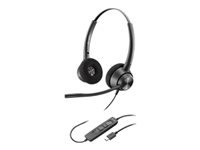 Poly EncorePro 320 - EncorePro 300 series - headset - on-ear - wired - USB-C - black - Certified for Microsoft Teams