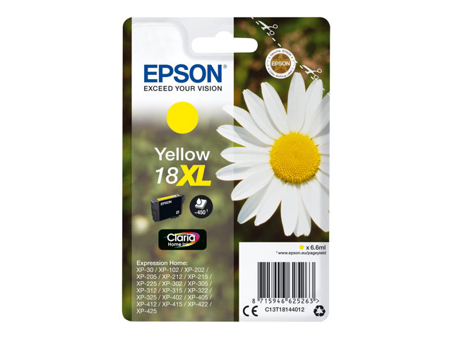 Epson 18XL - XL - yellow - original - ink cartridge