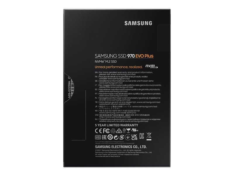 Samsung 970 EVO Plus MZ-V7S1T0BW - SSD - 1 To - PCIe 3.0 x4 (NVMe