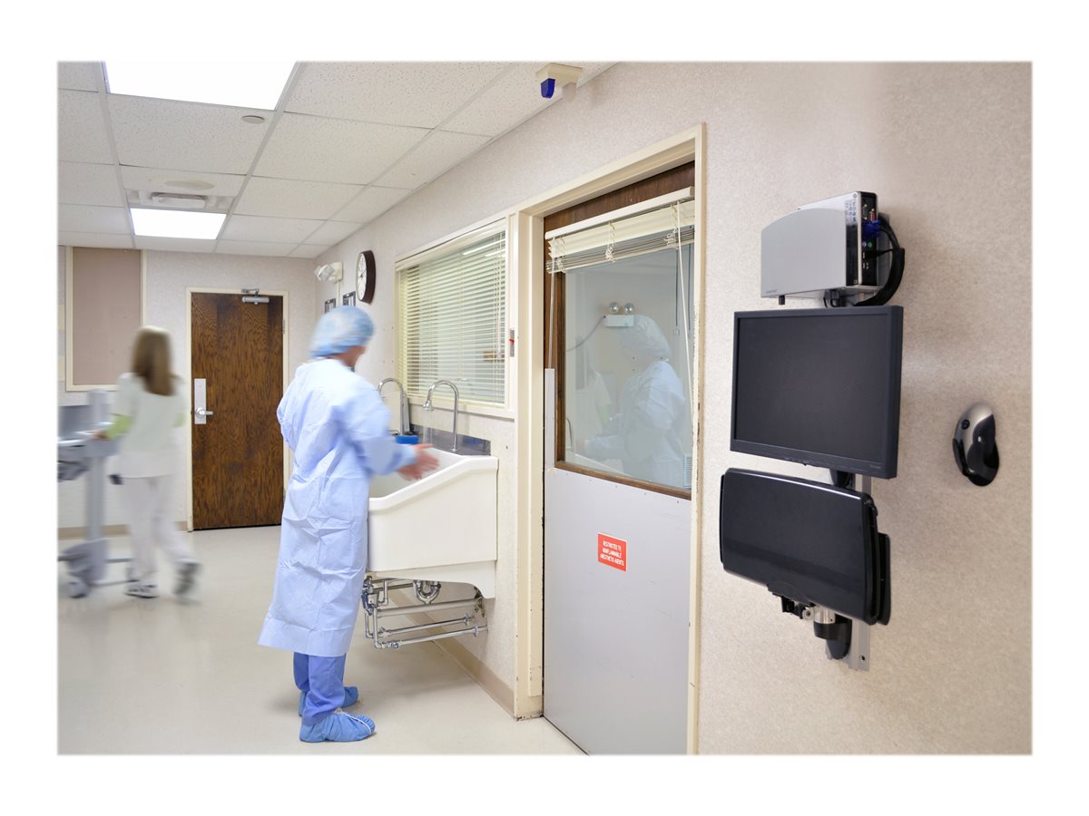 Ergotron LX Wall Mount System montážní sada - Technologie konstantní síly - pro LCD displej / klávesnice / myš / CPU - leštěný hliník – foto 5