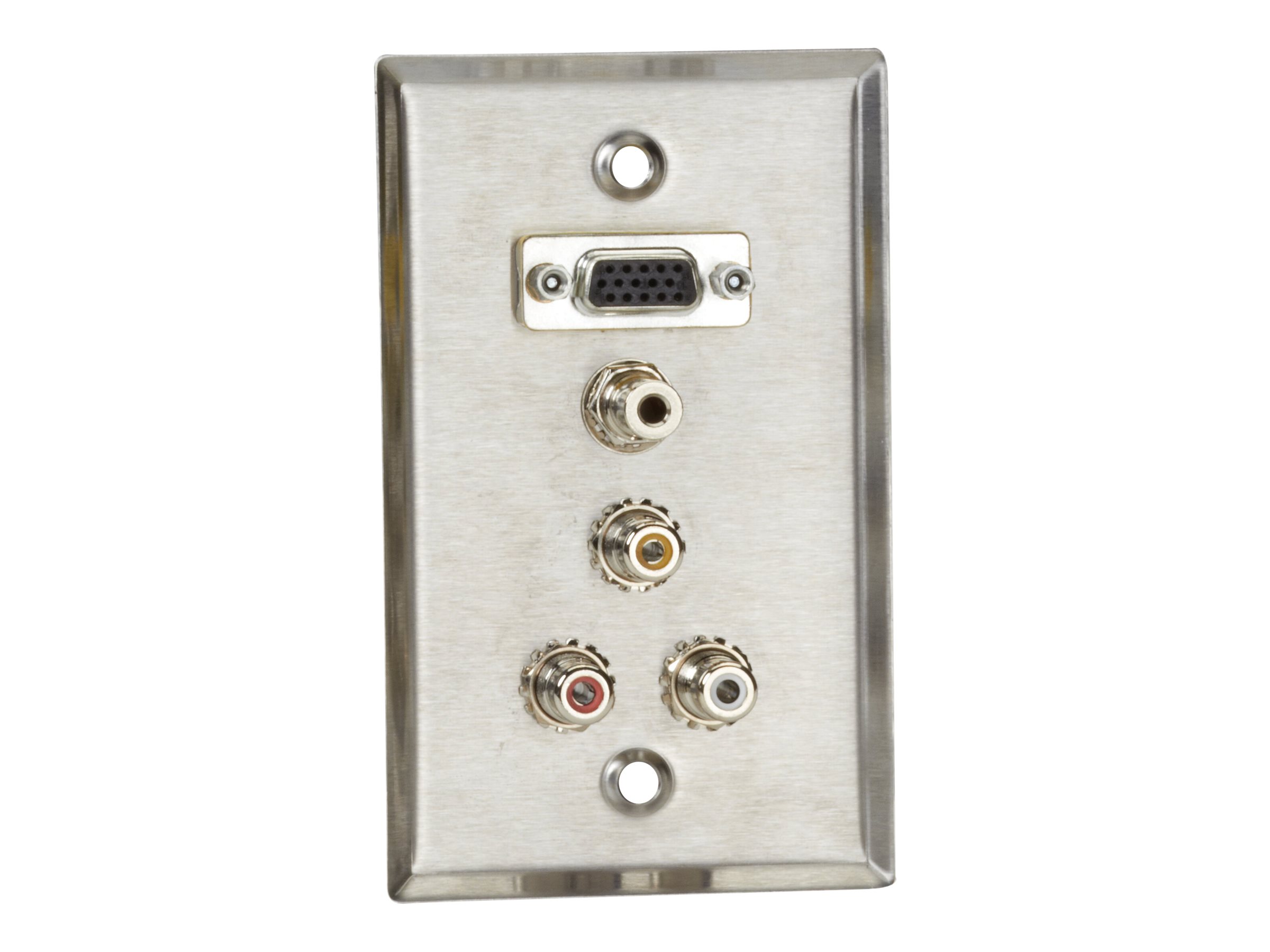 Black Box A/V Stainless Wallplate Feed-Through Coupler