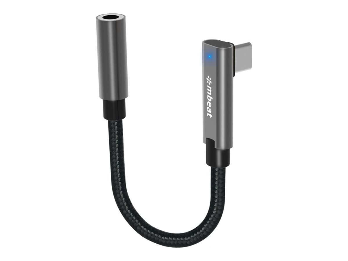 mbeat ToughLink USB-C to headphone jack adapter 15 Product shot Front 79800