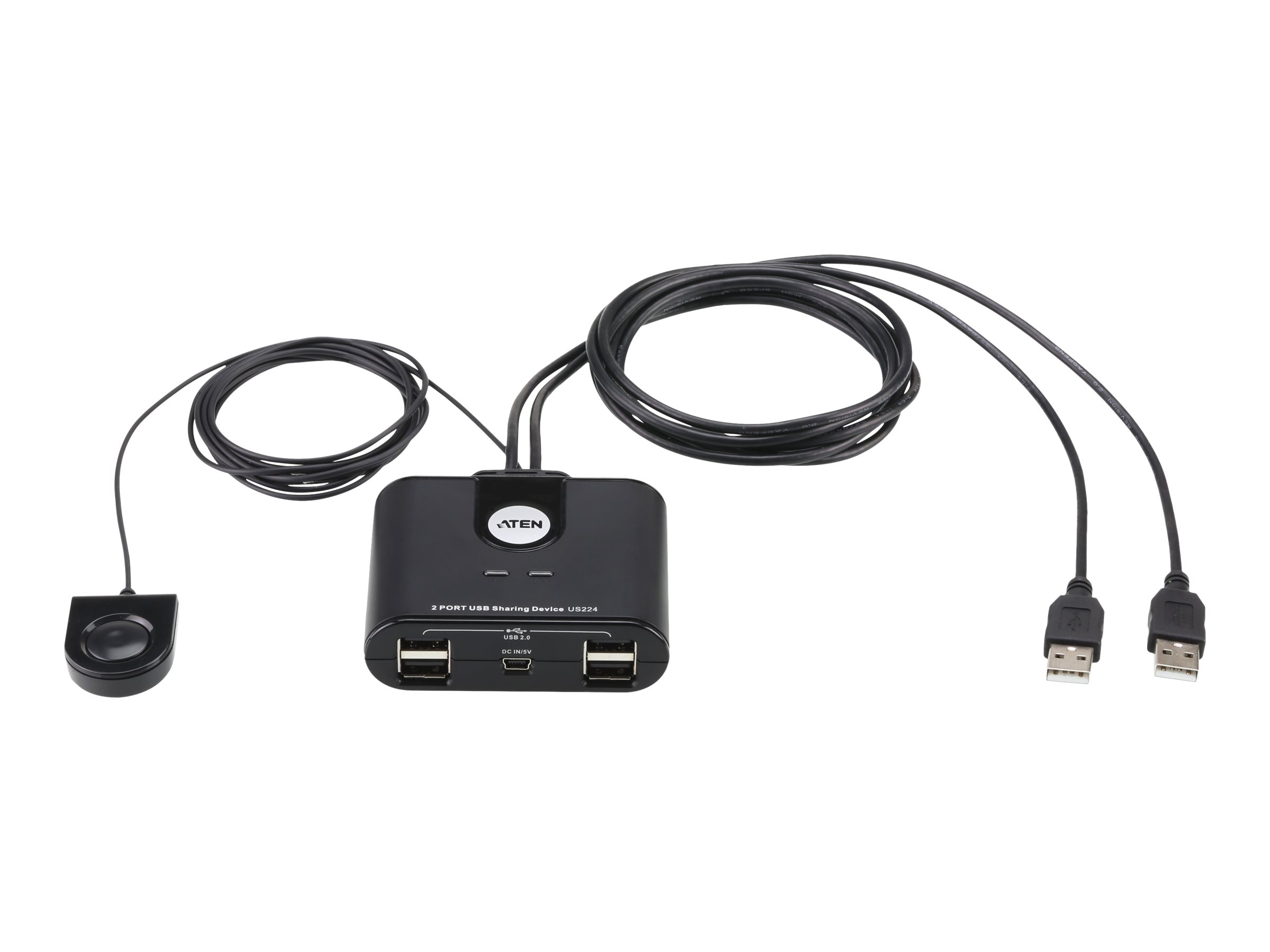 ATEN US224 2-Port USB Peripheral Sharing Device USB peripheral sharing Product shot Front 79950