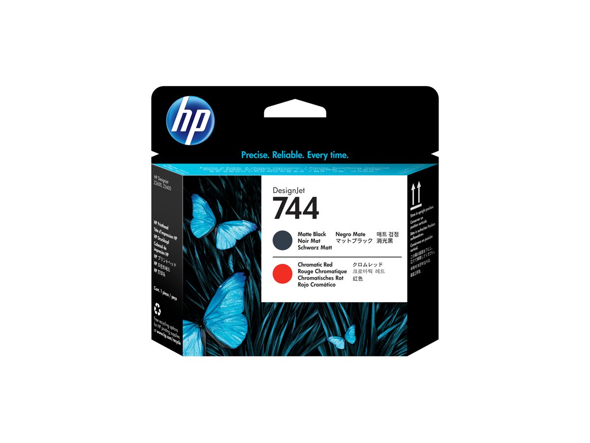 HP 744 Printhead Noir mat & Rouge