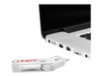 Clé USB et 4 bloqueurs de ports USB, Blanc