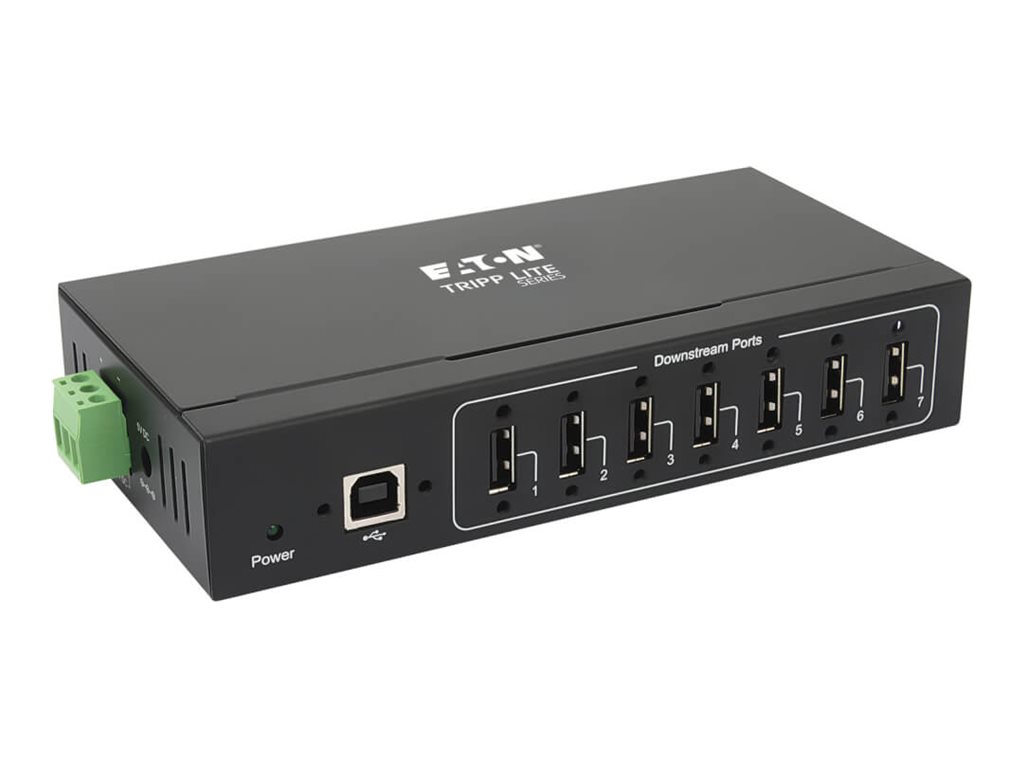 Eaton Tripp Lite series USB 2.0 Hub Industrial 7-Port 15kV ESD Immunity Metal Wall/DIN Mountable