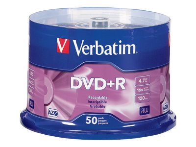 Verbatim - DVD+R x 50 - 4.7 GB - storage media (pack of 6)