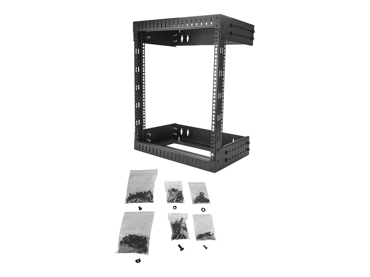 StarTech.com 12U 19" Wall Mount Network Rack, Adjustable Depth 12-20" 2 Post Open Frame Server Room Rack for AV/Data/ IT Communication/Computer Equipment/Switch with Cage Nuts & Screws - 12U Adjustable Rack (RK12WALLOA) - rozvaděč stojanový - 12U – foto 4