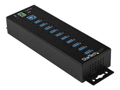 StarTech.com 10 Port USB Hub with Power Adapter, Surge Protection, Metal Industrial USB 3.0 Data Transfer Hub, Din Rail…