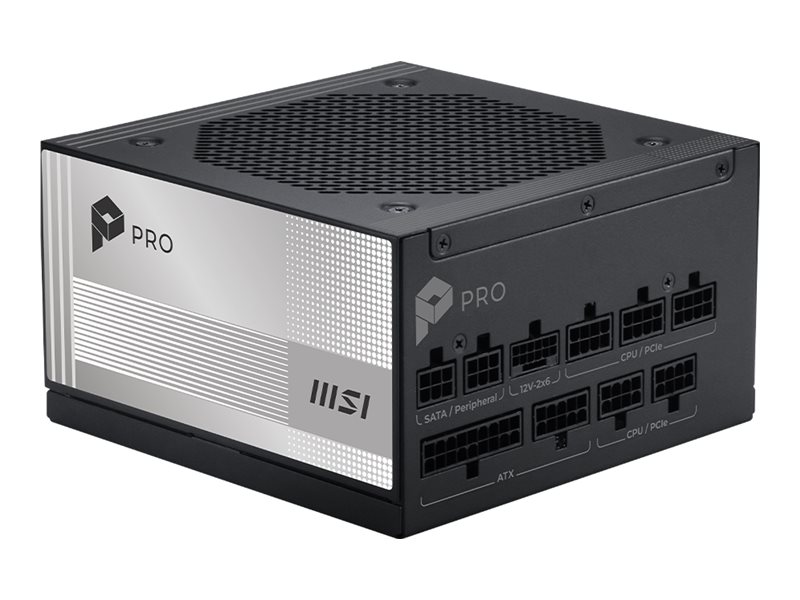 MSI PRO A850PL PCIE5, power supply, 850 watt