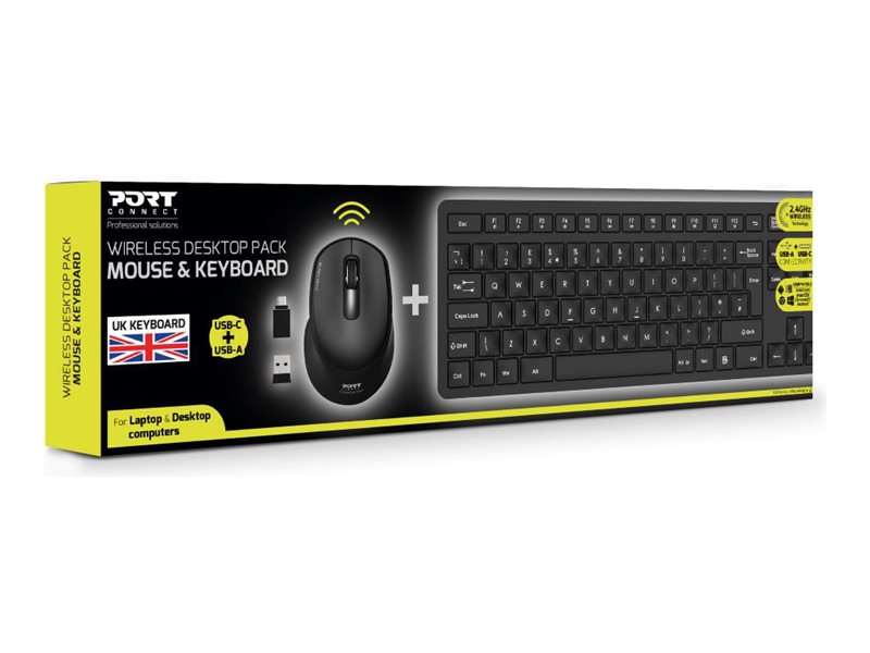 PORT DESIGNS Pack Keyboard + Mouse UK