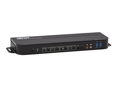 Tripp Lite 4-Port DisplayPort KVM with Dual Console Ports (DP and HDMI), 4K 60Hz 4:4:4, DP1.4 with IR Remote