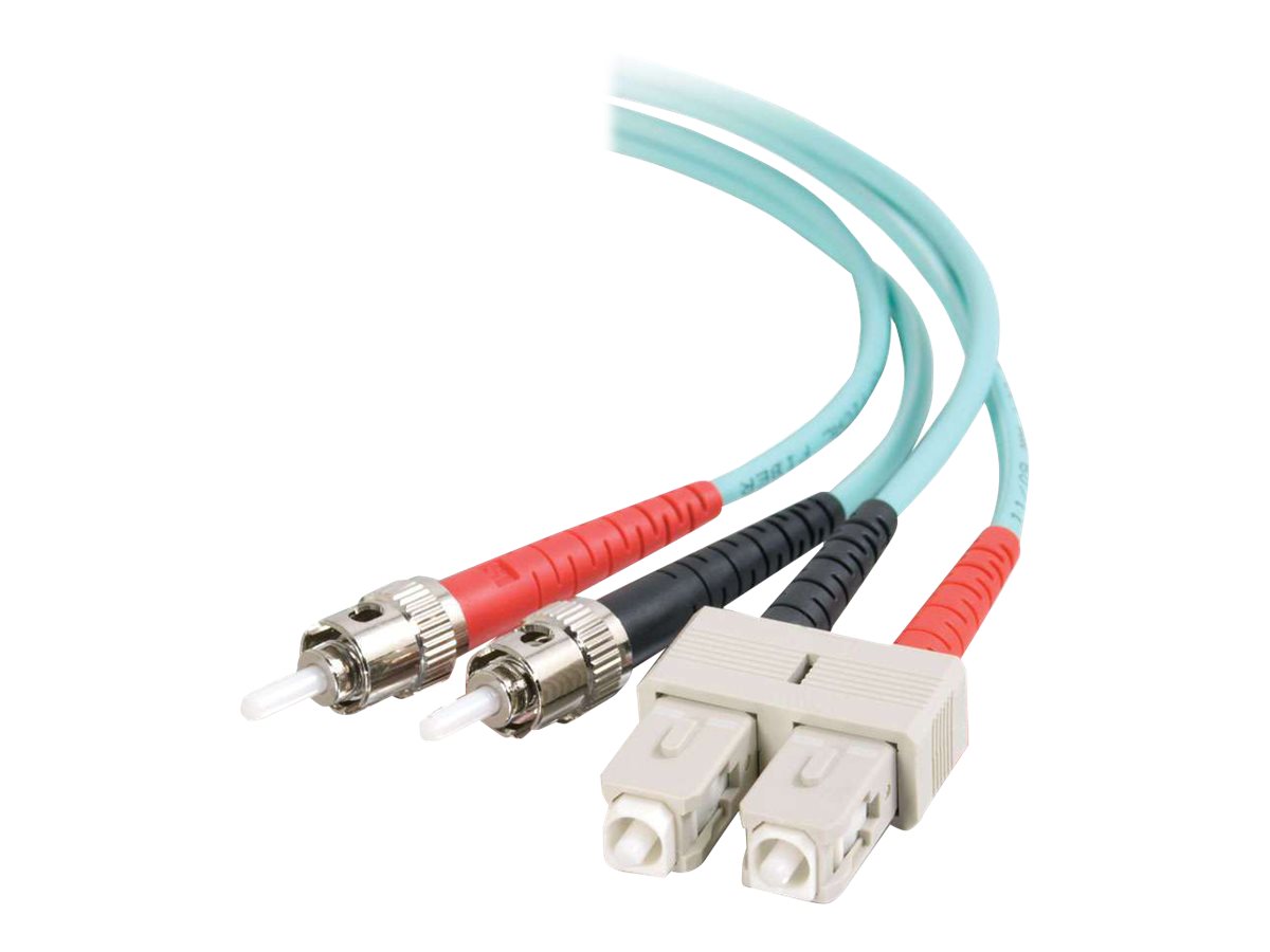 C2G SC-ST 10Gb 50/125 OM3 Duplex Multimode PVC Fiber Optic Cable (LSZH) - síťový kabel - 10 m - 10 m - vodě - barva