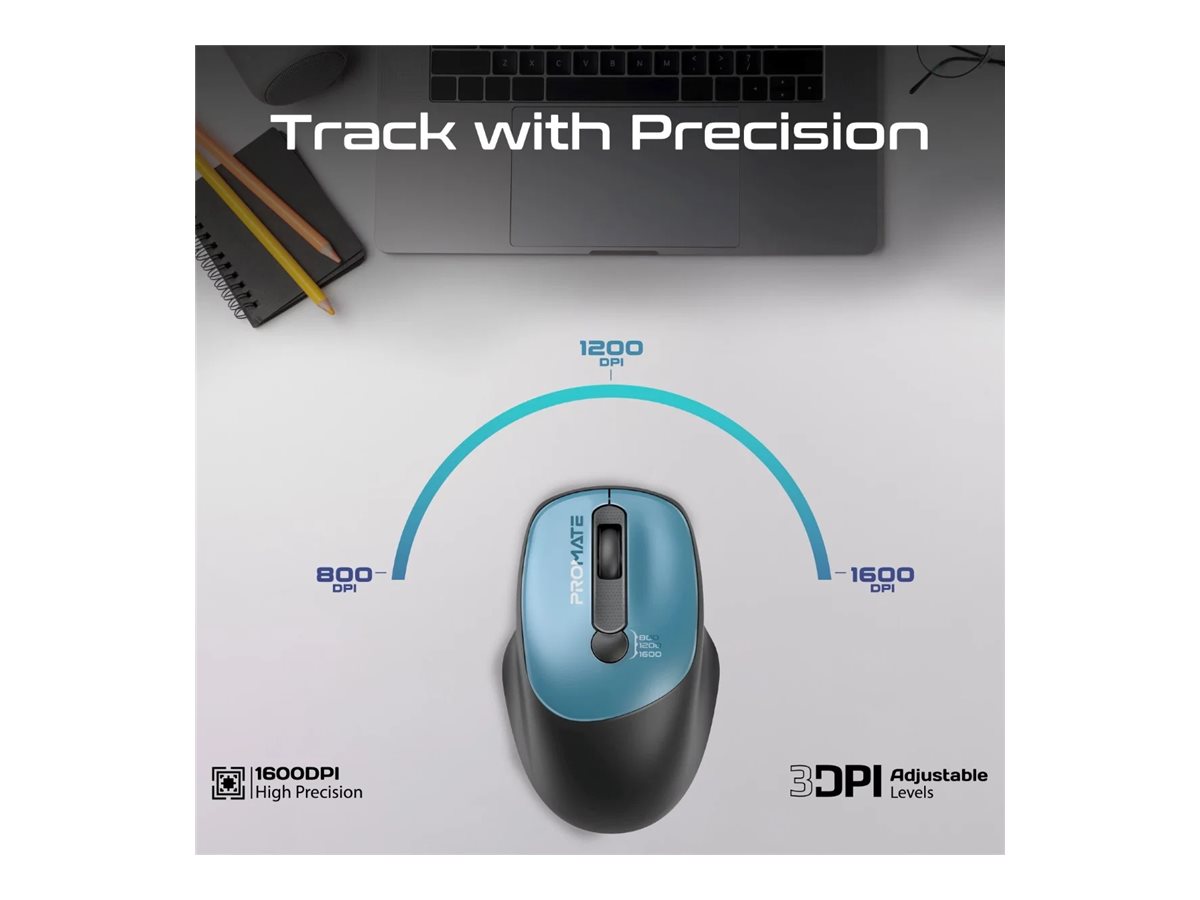 Promate EZgrip UniGlide mouse 2.4 GHz Usage / lifestyle Right side 72430