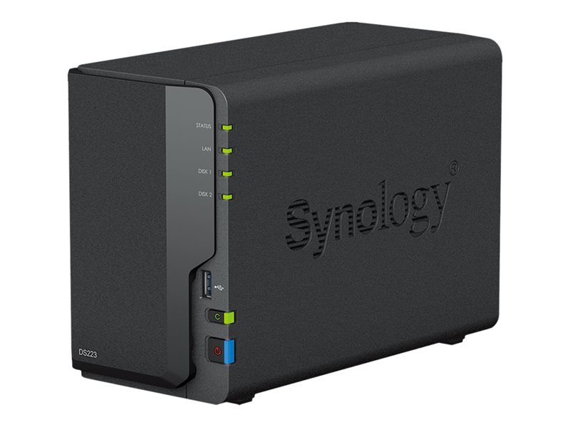 Synology Disk Station DS223 - NAS-Server - 2 Sch?chte - SATA 6Gb/s - RAID RAID 0, 1, JBOD - RAM 2 GB
