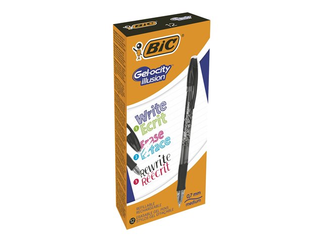Bic Gel Ocity Illusion Rollerball Pen Black Pack Of 12