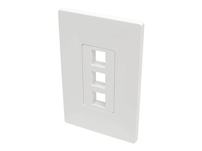Tripp Lite Single-Gang 3-Port Wall Plate Keystone Cat5/6 USB HDMI Dport RCA