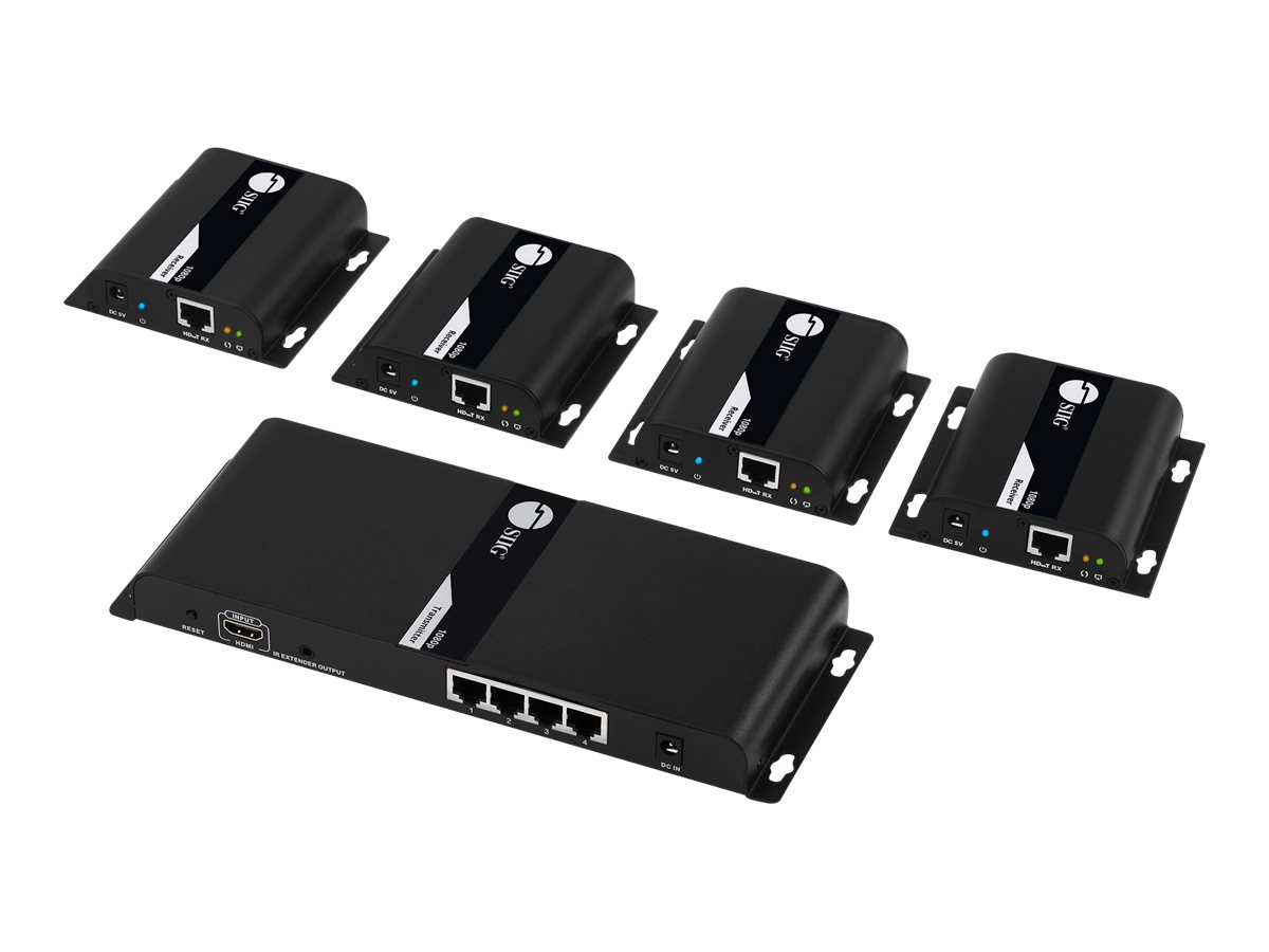 SIIG 1x8 HDMI Splitter HDbitT over IP Extender