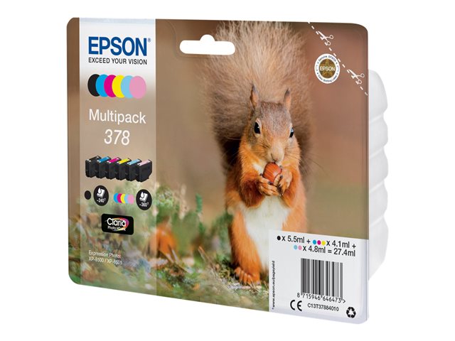 EPSON 1LB 378 Mpack Ink Cartridge w/s