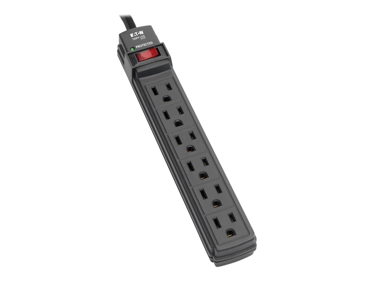 Tripp Lite Surge Protector Power Strip 6 Outlet 6' Cord 360 Joules Black