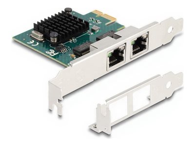 DELOCK PCI Express x1 Karte zu 2 x RJ45 Gigabit LAN BCM