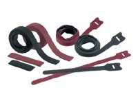 Purchase Increment Is 10 Hook and Loop Cable Tie, 0.75 W x 18.00 in. L, Max. Bundle Dia. 5.00 in., Tensile Strength 50 lb., Nylon/Polypropylene, Black, Must be purchased in increments of 10