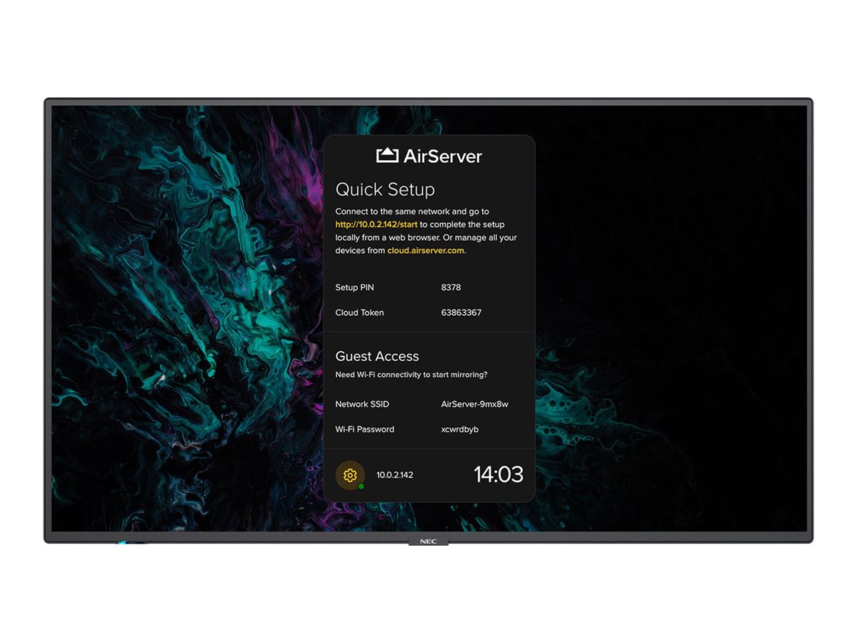 NEC MultiSync M861 AirServer M Series - 86" displej LCD s LED podsvícením - 4K - pro digital signage