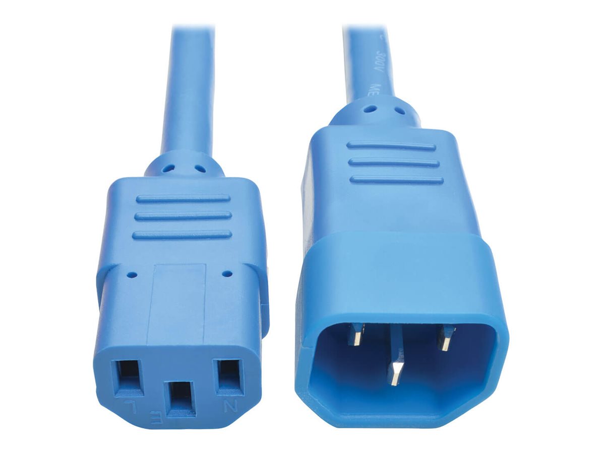 Tripp Lite 6ft Computer Power Extension Cord 10A 18 AWG C14 to C13 Blue 6'